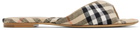 Burberry Beige Check Mews Sandals