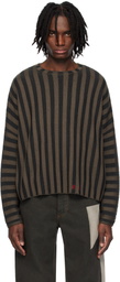 Eckhaus Latta Brown & Gray Keyboard Sweater