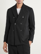 Barena - Double-Breasted Virgin Wool Suit Jacket - Black