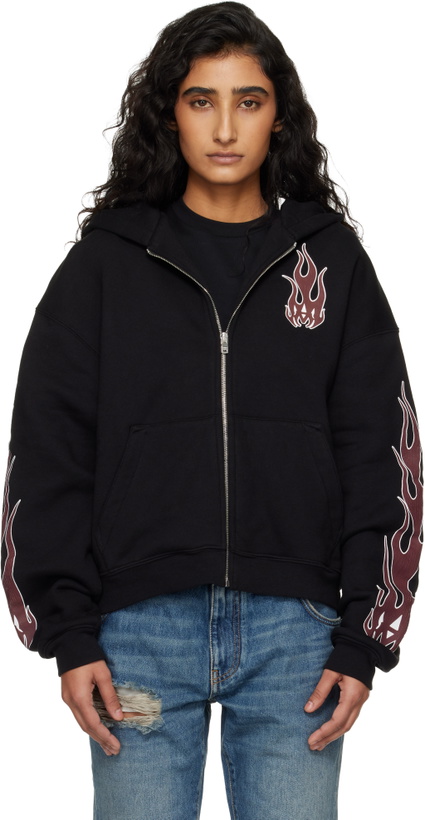Photo: AMIRI Black Flames Zip Hoodie