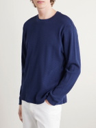NN07 - Jett 30035 Waffle-Knit Organic Cotton Sweater - Blue