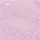 Tekla Fabrics Tekla Sleep Shirt in Purple Pink Stripes