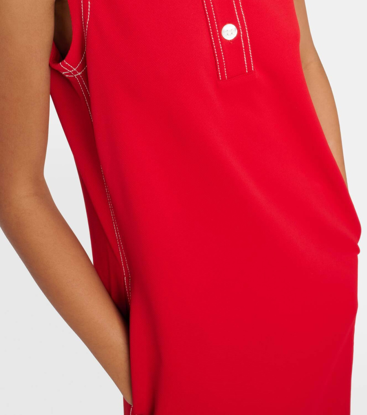 【TORY SPORT】CONTRAST STITCH POLO DRESS Tory Sport Tory Burch Contrast Stitch Polo Dress In Gala Red