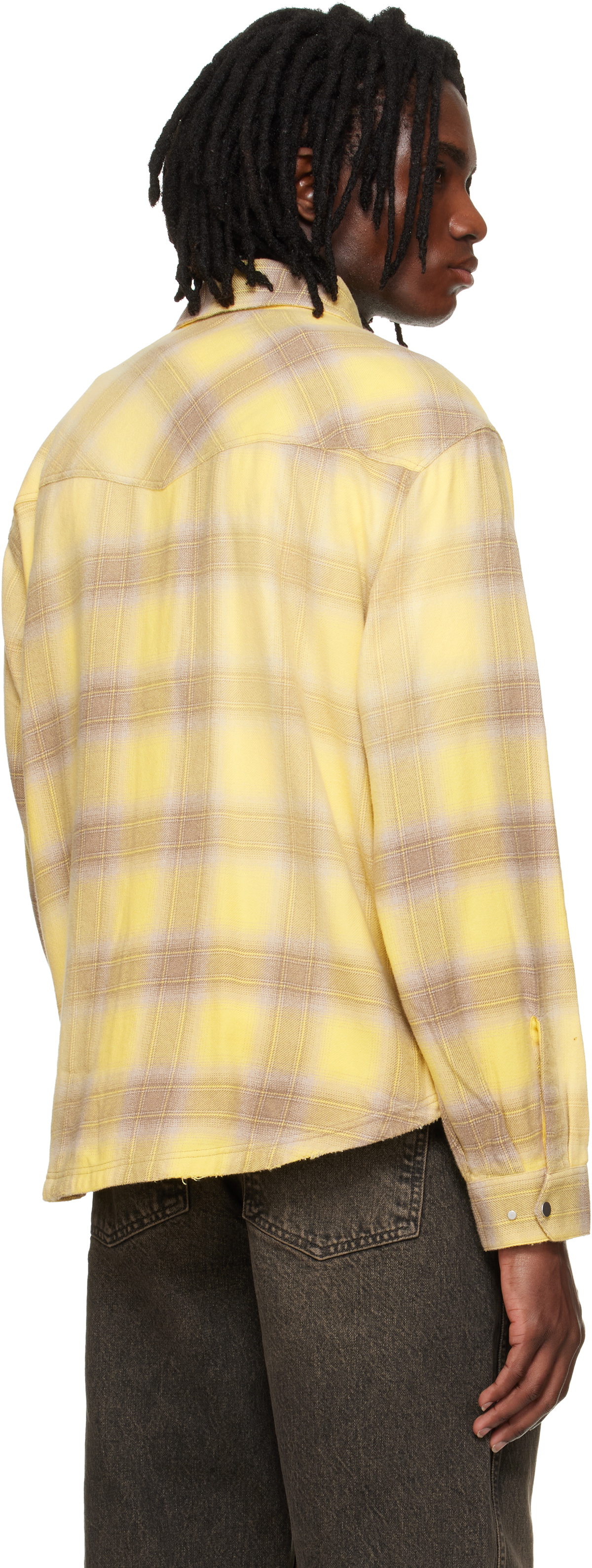 Represent Yellow & Beige Vintage Flannel Shirt