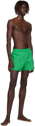 Bottega Veneta Green Paneled Swim Shorts