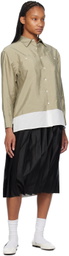 UMBER POSTPAST Green Paneled Shirt