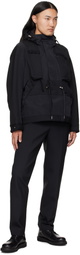 sacai Black Suiting Bonding & Grosgrain Jacket