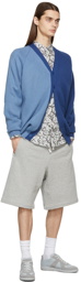 Comme des Garçons Shirt Blue Two-Tone Lochaven of Scotland Cardigan