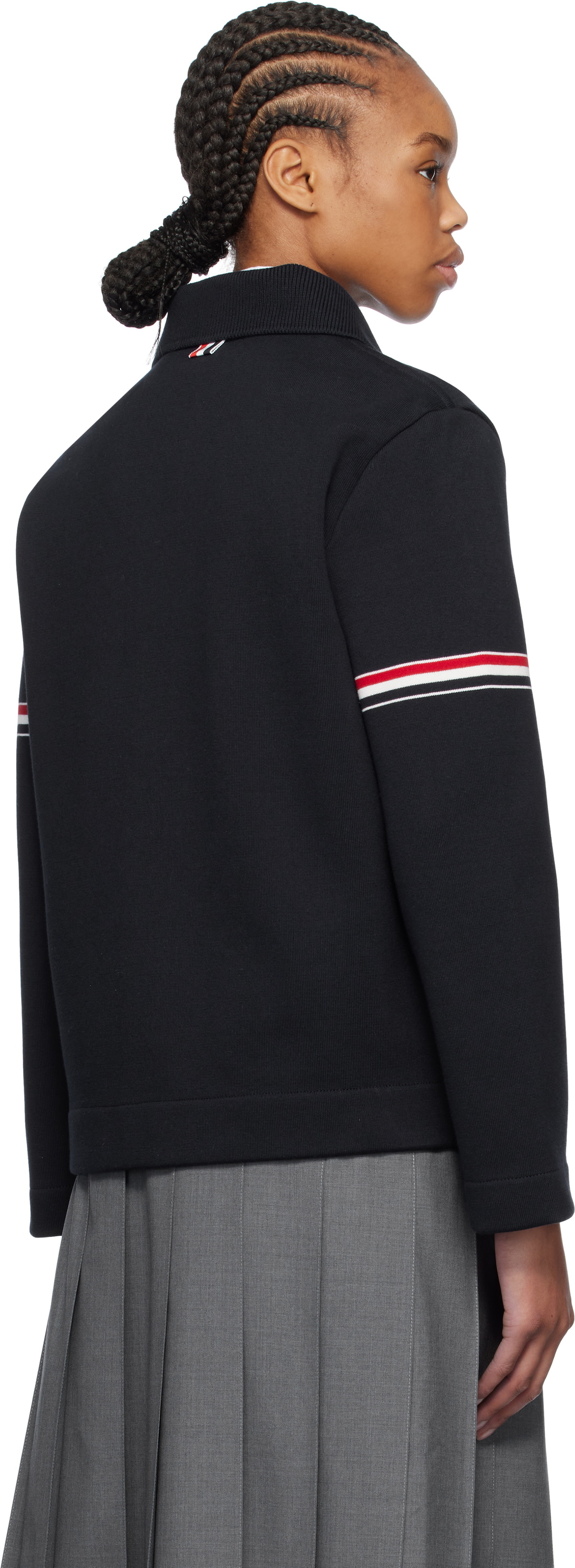 Thom Browne Navy Cotton Loopback Work Jacket