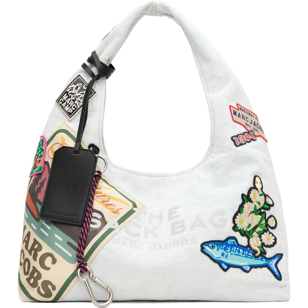 Marc Jacobs Blue 'The Camp Patchwork Denim Sack' Tote
