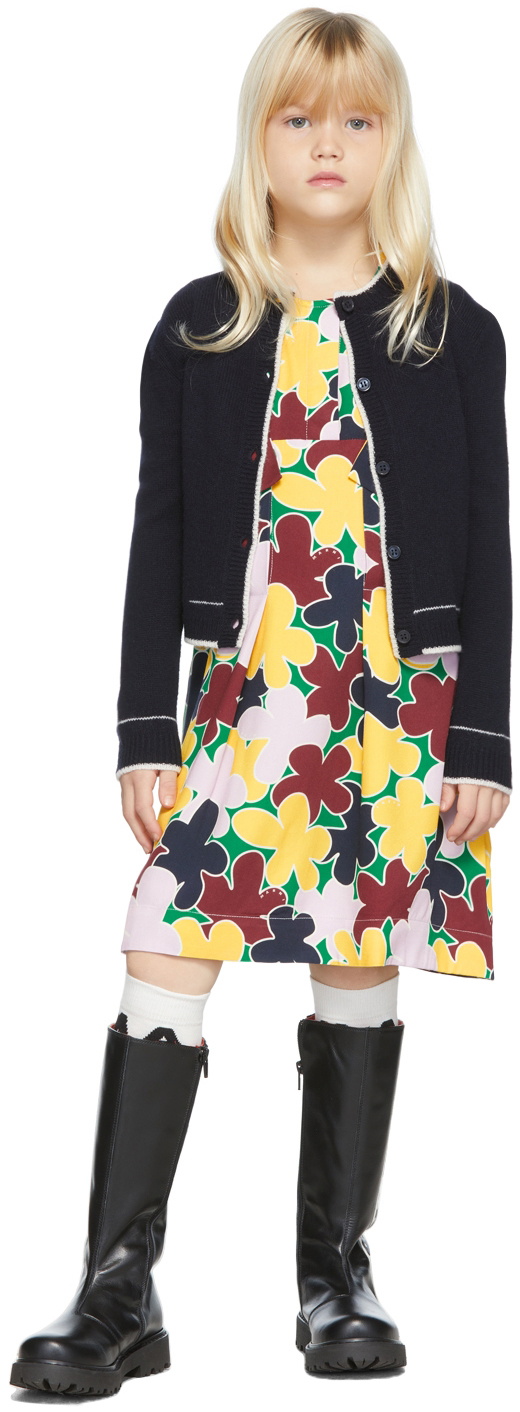 Marni Kids Multicolor Allover Flowers Dress Marni