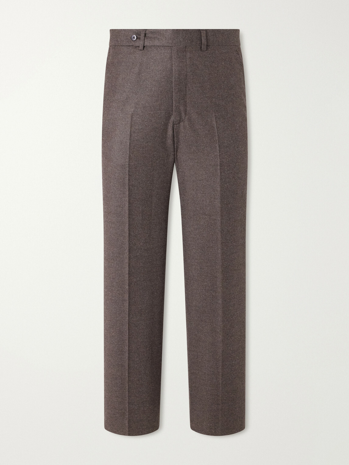 Stòffa - Straight-Leg Wool and Cashmere-Blend Flannel Trousers - Brown