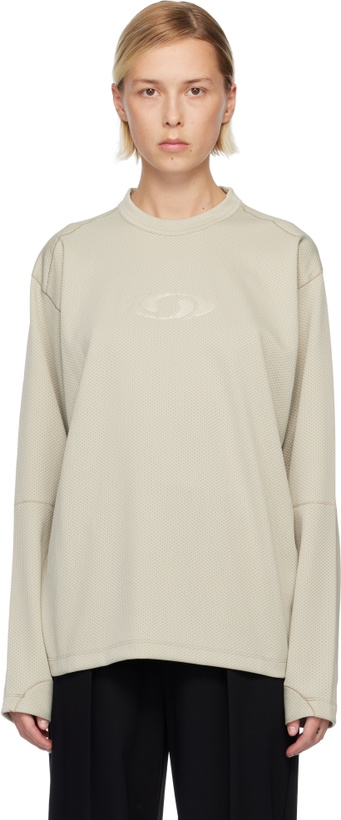 Photo: MM6 Maison Margiela Gray Salomon Edition Jersey Long-Sleeved Sweater
