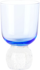 Misette Blue Bubble Glass Tumbler