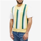 Autry Men's Multi Stripe Knit Vest in As It Is