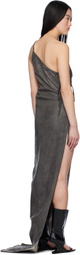 Rick Owens DRKSHDW Gray Overdyed Taco Maxi Dress