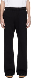 Les Tien Black Heavyweight Bell Bottom Sweatpants