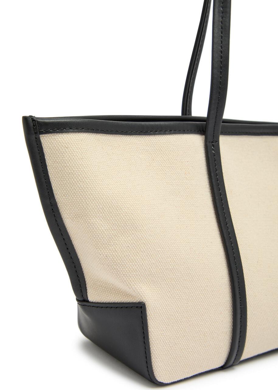 ST. Agni Slim Bateau Small Canvas Tote bag - White - One Size