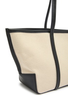 ST. Agni Slim Bateau Small Canvas Tote bag - White - One Size