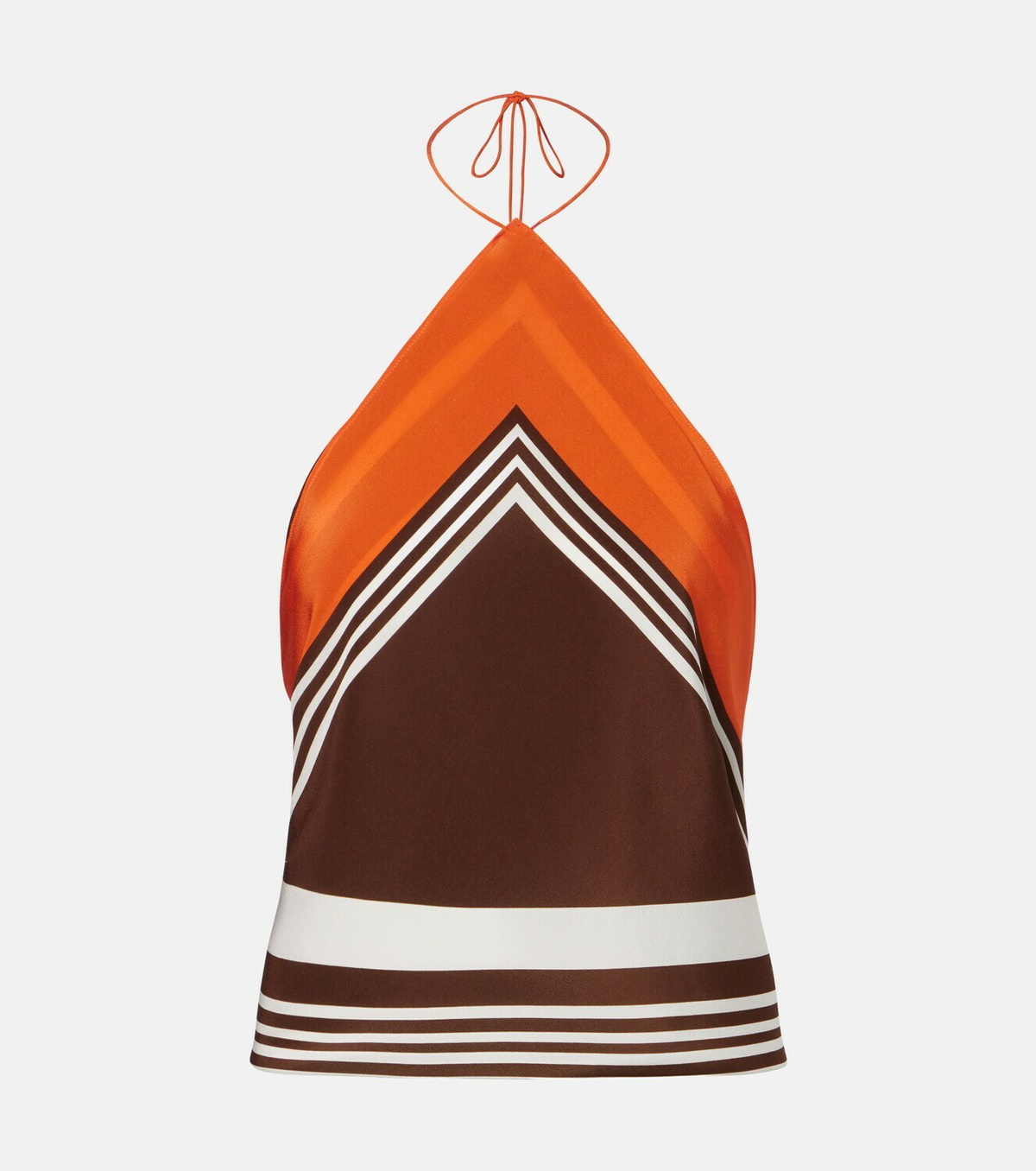 SIR Destino striped halterneck silk top