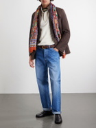 Drake's - Printed Wool and Silk-Blend Scarf