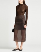 Peserico Womens Midi skirt in Dark brown