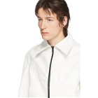 Boramy Viguier White Faux-Leather Coach Jacket