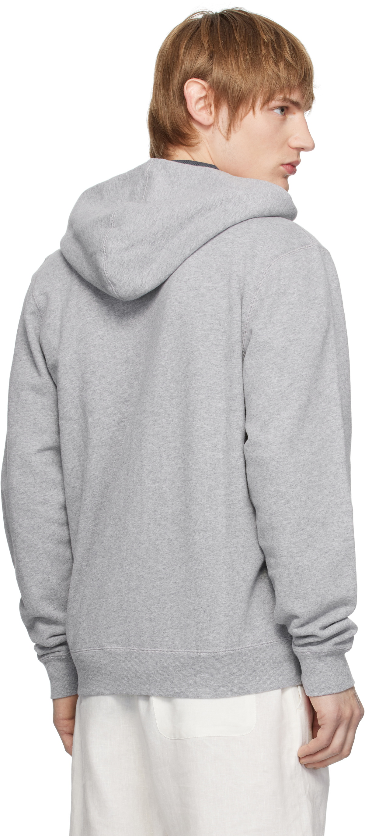 Sunspel Black Loopback Zip Hoodie