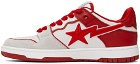 BAPE Gray & Red STA #5 Sneakers