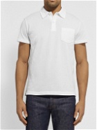 Sunspel - Riviera Cotton-Mesh Polo Shirt - White