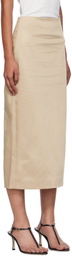 GIA STUDIOS Beige Marisol Midi Skirt