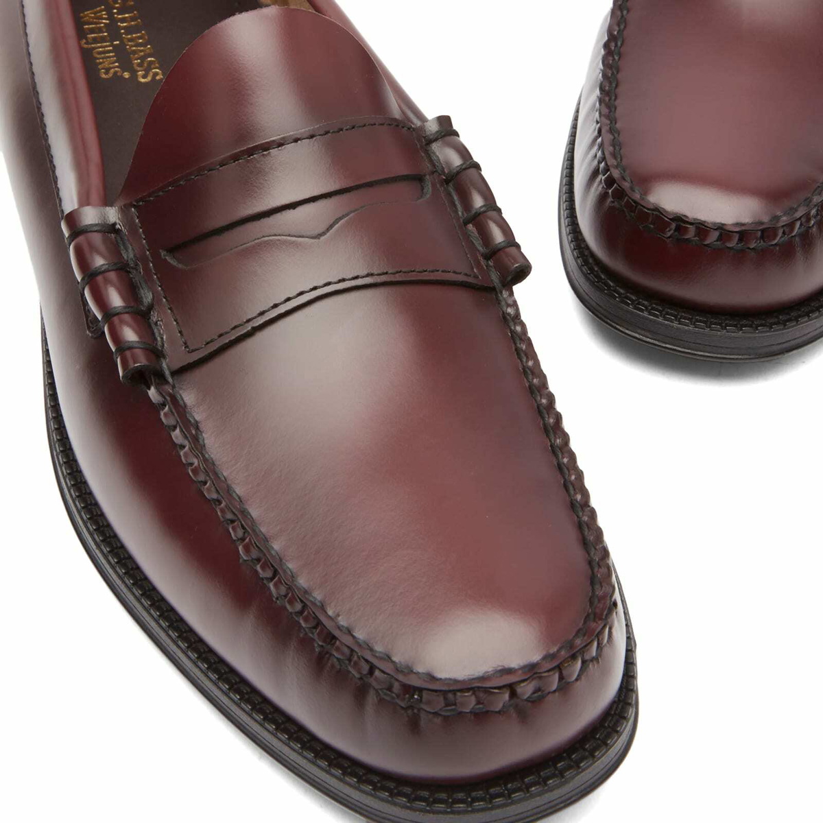Bass Weejuns Men's Easy Weejun Larson Penny Loafer in Wine Leather