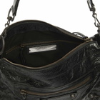 Balenciaga Men's Le City Moto Leather Bag in Black 