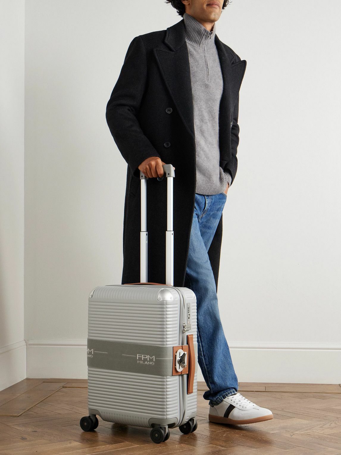 FPM Milano - Bank Zip Deluxe M 55cm Leather-Trimmed Polycarbonate Spinner Carry-On Suitcase