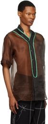 SC103 Black & Brown Sheer Shirt