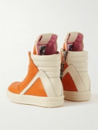 Rick Owens Kids - Kids Geobasket Leather High-Top Sneakers - Orange