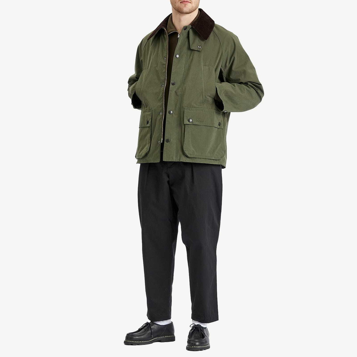 ジャケット・アウター Barbour BEDALE Green Barbour / OS Peached Bedale Casual (Sage Green)