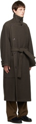 LEMAIRE Brown Wrap Coat