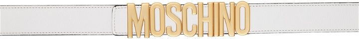 Photo: Moschino White Logo Belt