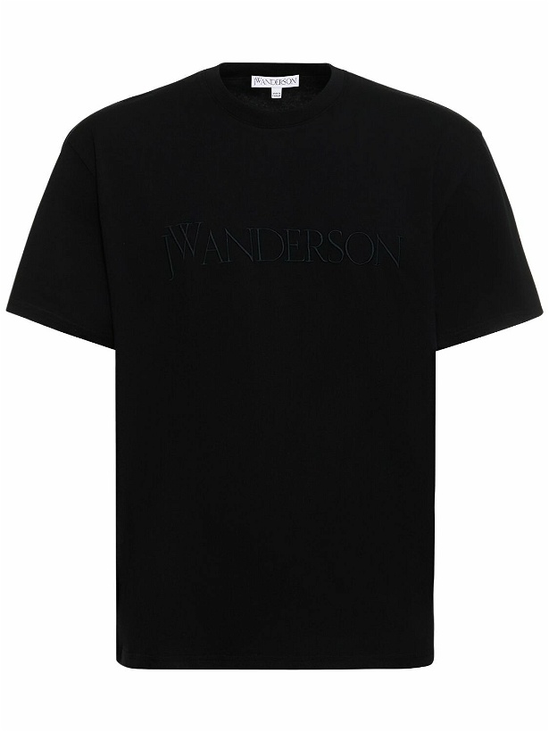 Photo: JW ANDERSON - Logo Embroidery Cotton Jersey T-shirt