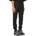 Juun.J Black Wool Multi-Pocket Jogger Cargo Pants