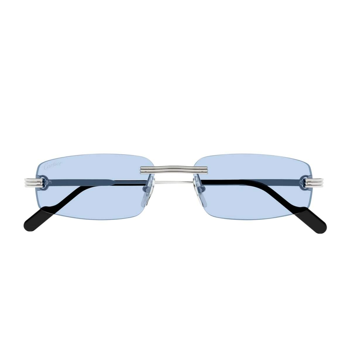 Cartier Eyewear Cartier Ct0535s Première De Cartier 005 Silver Light Blue Sunglasses