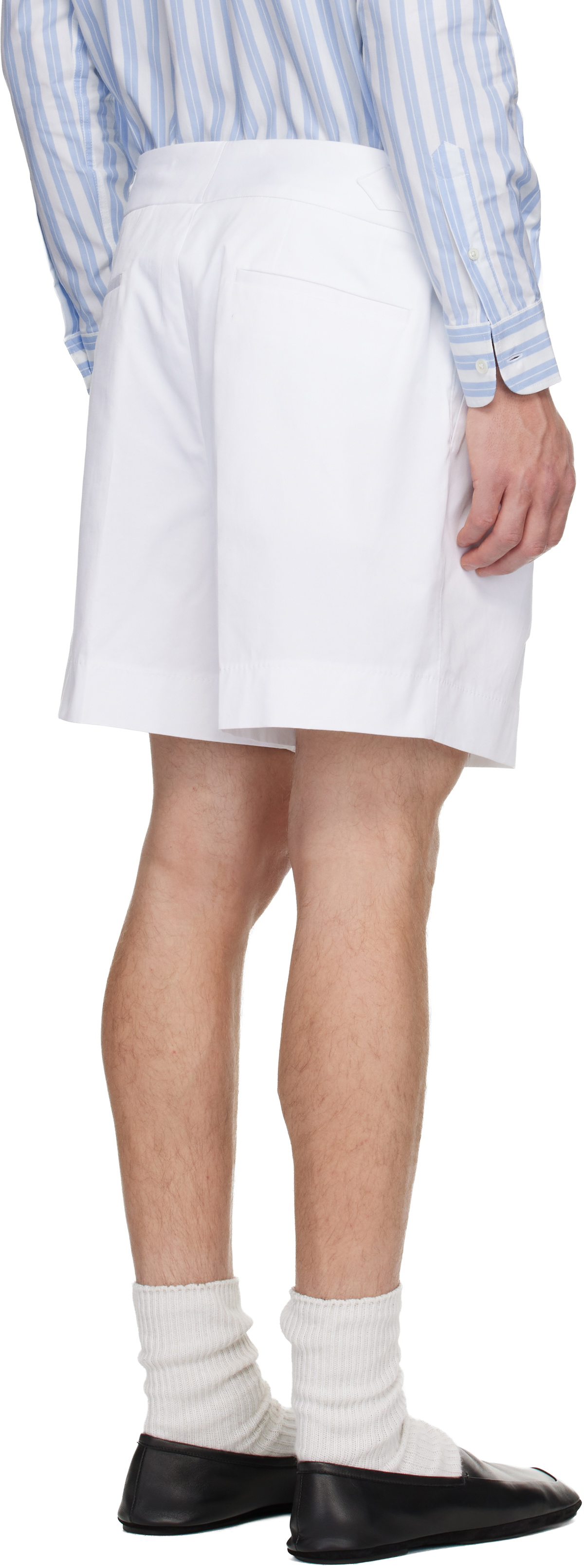Dolce&Gabbana White Pleated Shorts
