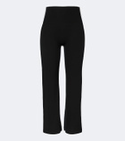 Leset Lauren cropped jersey flared pants