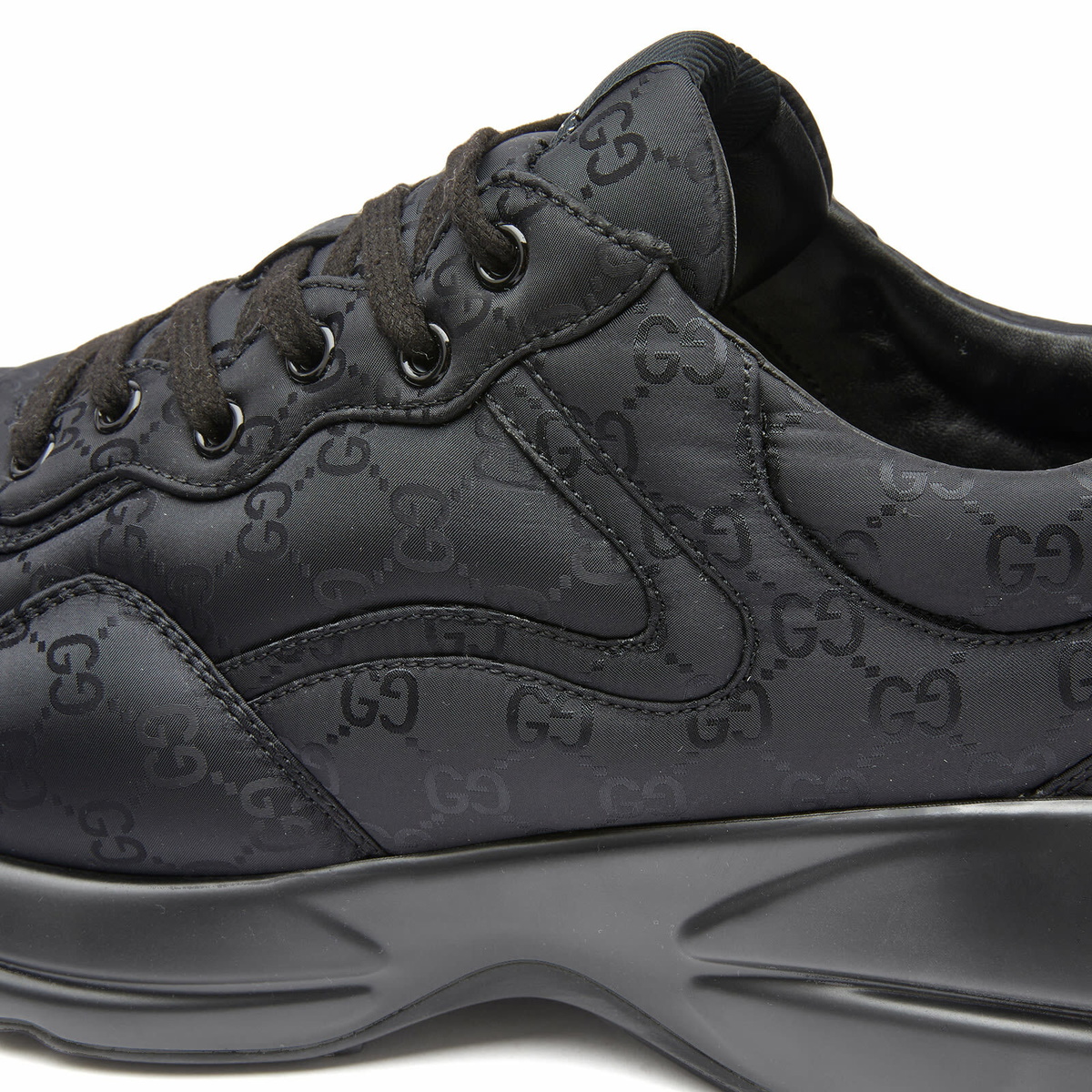 Gucci Men's Rhyton Sneakers in Black Gucci