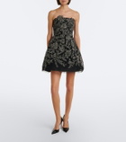 Carolina Herrera Floral embellished bustier dress