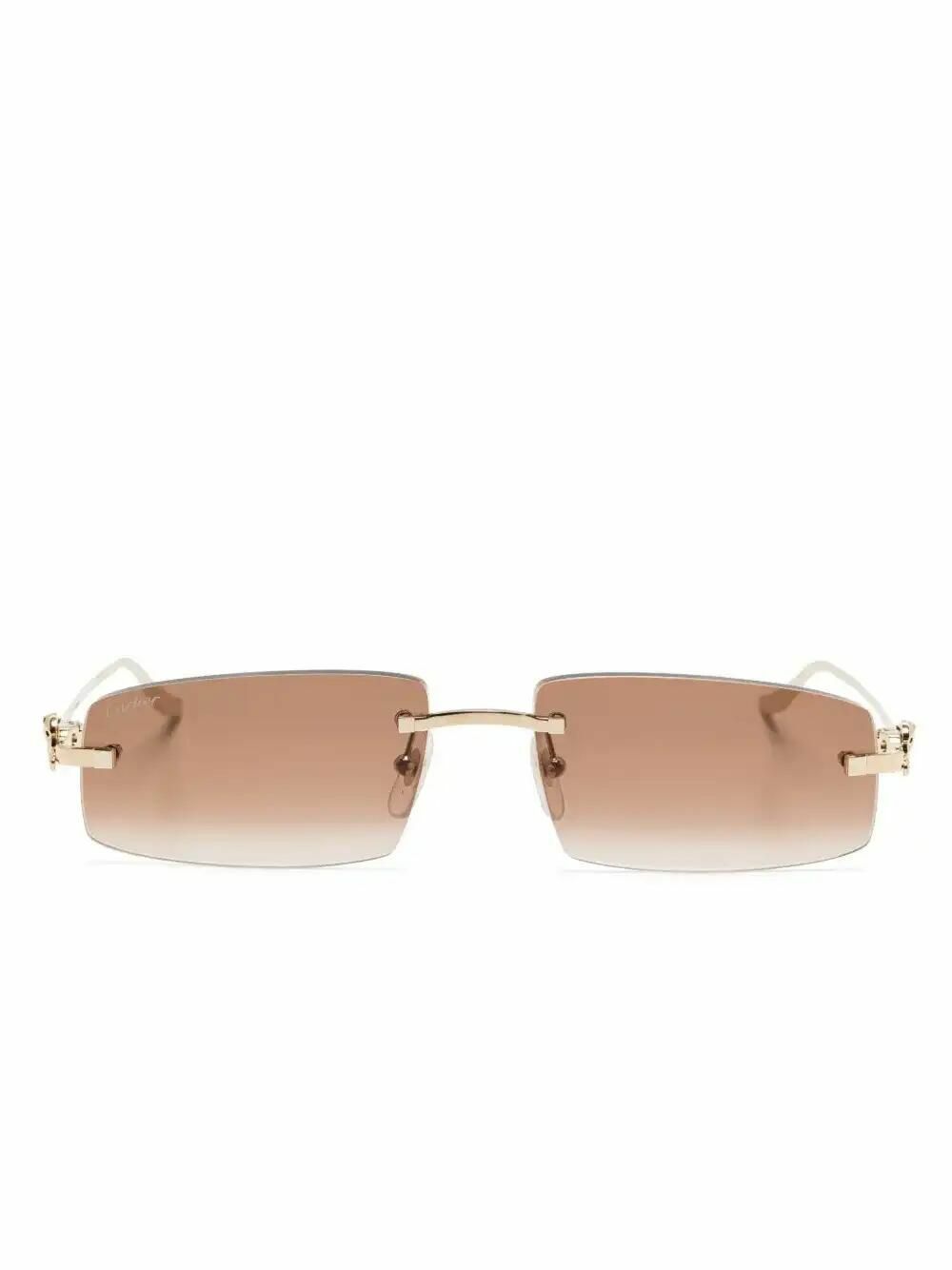 Cartier Eyewear Rectangle-Frame Sunglasses