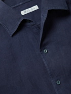 Loro Piana - Andre Garment-Dyed Linen Shirt - Blue