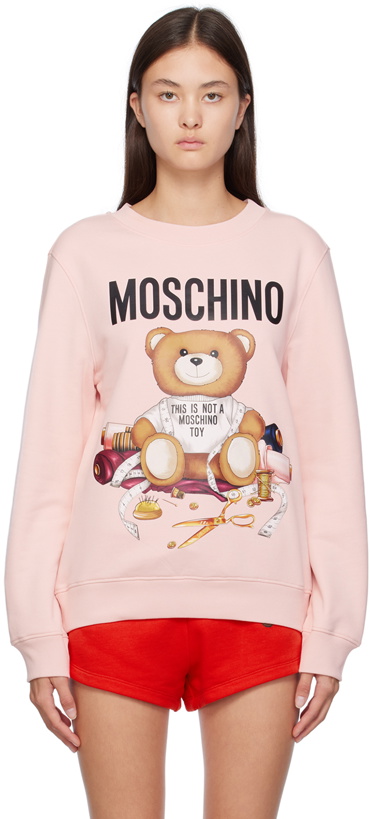 Photo: Moschino Pink Teddy Bear Sweatshirt