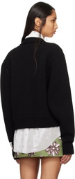 Meryll Rogge Black Double Faced Cashmere Cardigan